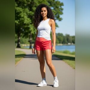 NWOT NIKE Red and Gray Dri - Fit Running Shorts
